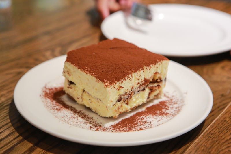 Classic Tiramisu dessert at Pizzana restaurant